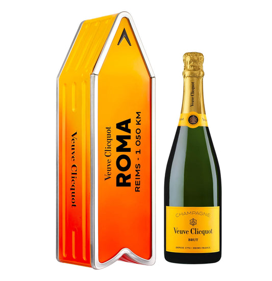 Champagne Brut Yellow Label Arrow "Follow Your Sun - Roma" - Veuve Clicquot (cofanetto)