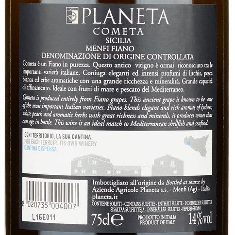 Sicilia Menfi "Cometa" 2023 - Planeta