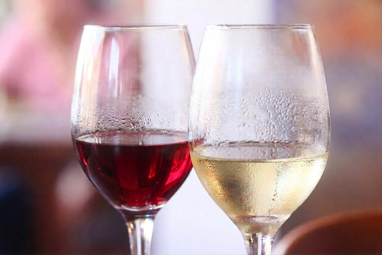 Iced white wines and chilled reds