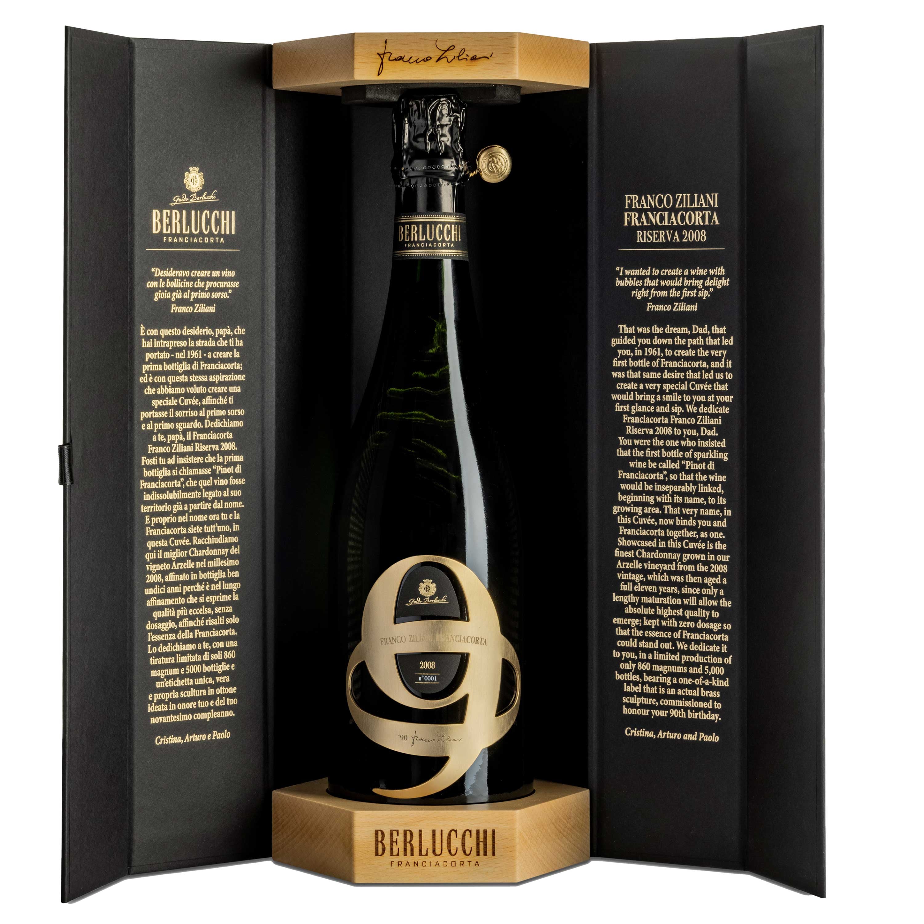 Franciacorta Extra Brut Riserva DOCG "Franco Ziliani" 2008 - Berlucchi (astucciato)